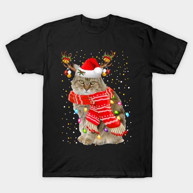 Ragamuffin Cat Christmas T-Shirt by Bushf